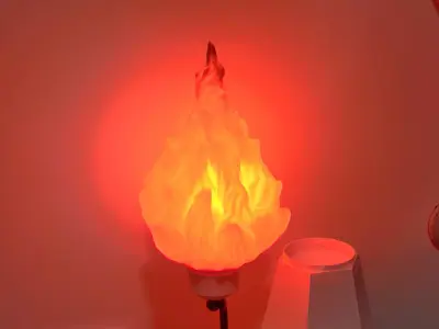 Flame lampshade 3D print model