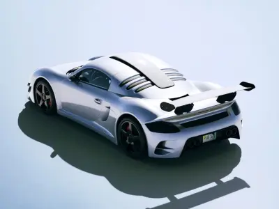 RUF CTR3 Clubsport 2012 Low-poly 3D model