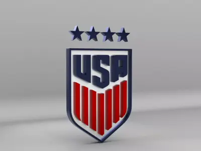 USA National Soccer Team Logo 3D model