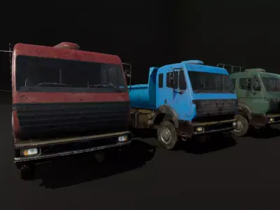 Industrial Trucks Low-poly 3D model