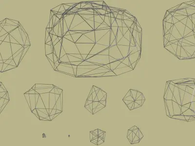 Rocks polygonal Free low-poly 3D model