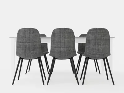 Romeo Food Group 180 Cm With 6 Nibe Chair Low-poly 3D model