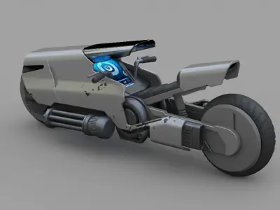 sci-fi motorbike 3D model