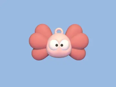 Axolotl Keychain 3D print model