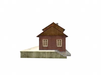 Old House Low-poly Free low-poly 3D model