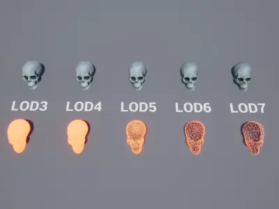 Skull Photoscanned Game Ready Free low-poly 3D model