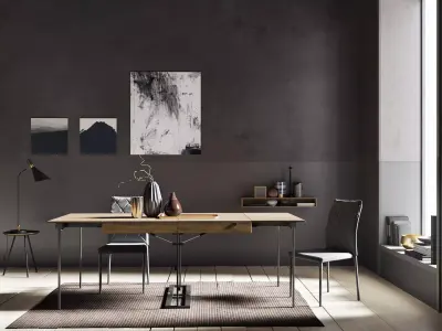 Grey Wall interior scene 3D model