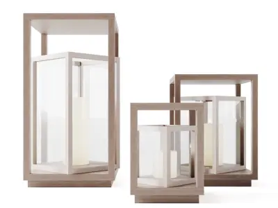 Rh Ventana Teak Lantern 3D model
