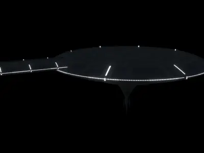 Sci-Fi Landing Platform Low-poly 3D model