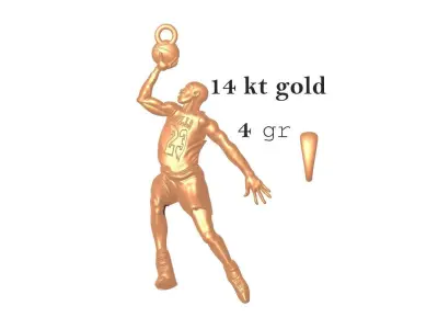 basketball player pendant 3D print model