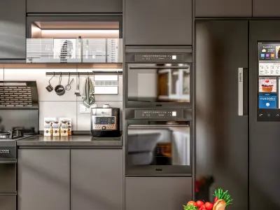 Kitchen Modern interior  0049 3D model