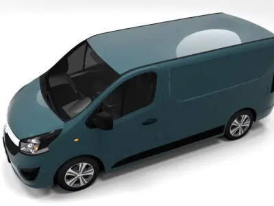OPEL VIVARO 2015 LOWPOLY Low-poly 3D model