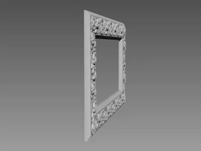 Mirror Frame Large Flower 3D model