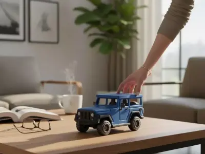 blue jeep wrangler 3D print model