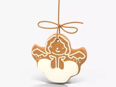 Gingerbread Cookie Angel Low-poly 3D model