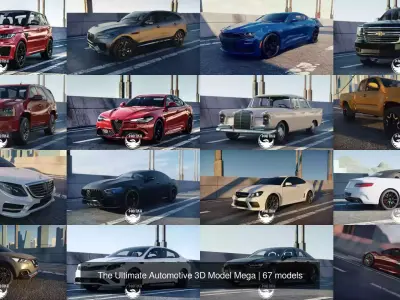 The Ultimate  80 Automotive 3D Model Mega 3D Model Pack