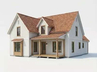 House 3d model  Low-poly 3D model