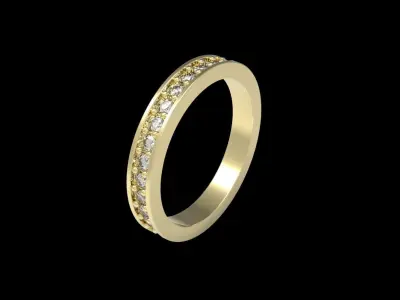 Aliance ring with stones RC-005 3D print model