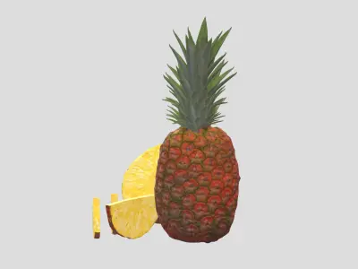 Pineapple Low Poly Low-poly 3D model
