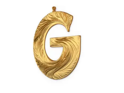 Alphabet Letter G Pendant 3D print model