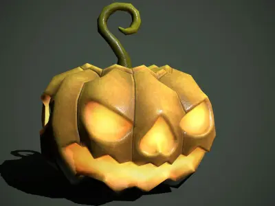 hellowen pumpkin Free low-poly 3D model
