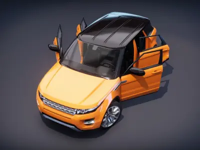 Realistic Car HD 01 Low-poly 3D model