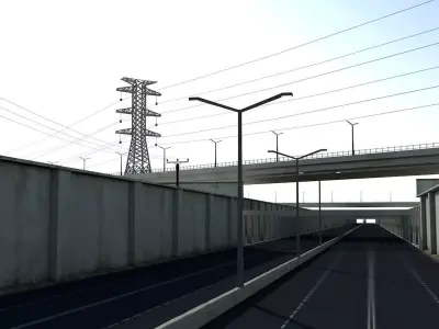 Highway box Low-poly 3D model