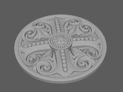 Central decor ornament for furniture 3D model 215