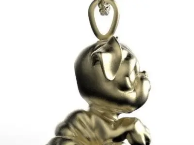 dog pendant 3D print model