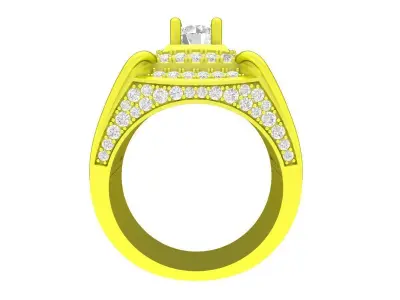 7297 luxury korean style diamond men ring 3D print model