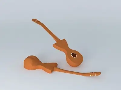 Guitar body Free 3D model
