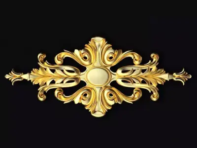 Central decor ornament for furniture 3D model 332