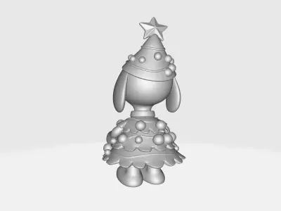 Enesco Jim Shore Snoopy Christmas Tree 3D Print  3D print model
