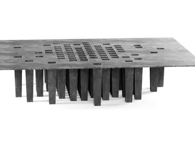 Coffee table by Jan Janssen and Oliver Gustav  Low-poly 3D model