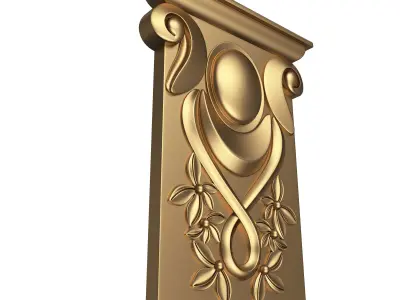 Corbel Carved 011 Low-poly 3D model