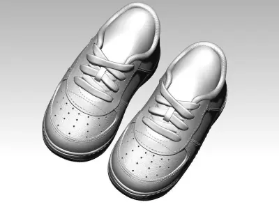 Realistic Sneaker Shoe High Detail 3D Printable Footwear Model 3D print model