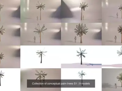 Collection of conceptual palm trees S1