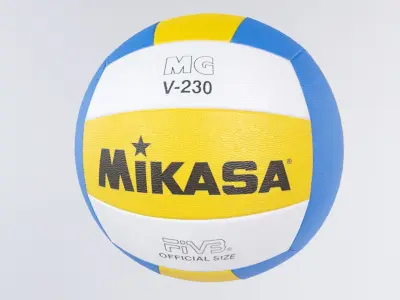 Low Poly PBR Game Ready Mikasa Volleyball Low-poly 3D model