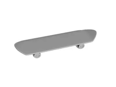 Skateboard Low-poly 3D model 11
