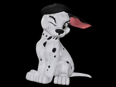 101 Dalmation Puppies Low-poly 3D model