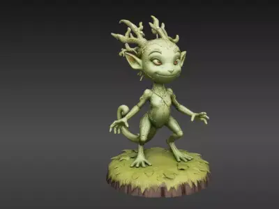 Articulated Forest Sprite 3D Model Print-Ready Collectible 3D model