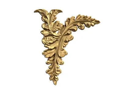 Classic corner angle carved decor ornament 475  3D print model
