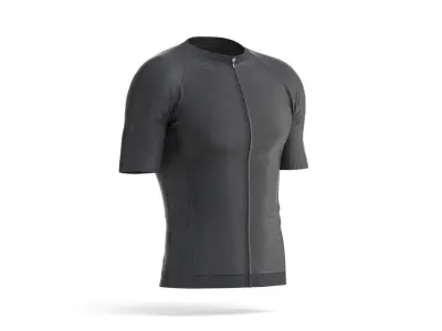 Black Men Cycling Jersey - bicycle zipper sport t-shirt 3D model