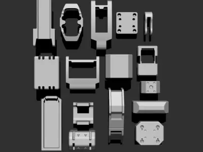 Basic Kit-Bash Vol2 Free 3D model