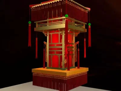 Chinese palace lantern 3D model 20