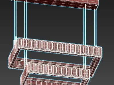 dammel savoy house crystal pendant light in gold 3D model