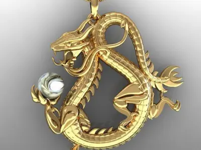 dragon pendants  3D print model