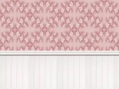 Wallpaper 3D Blocked Wainscoting 3D model