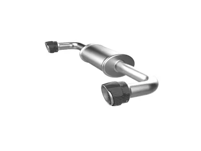 Car Exhaust with Dual Mufflers 3D print model