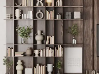 Tv Wall Set 09 Low-poly 3D model